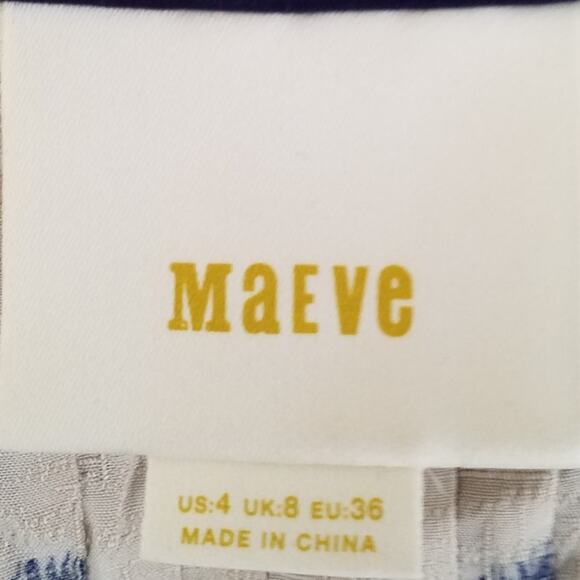 Maeve Anthropologie Womens Sz Button Up Saona Polka Dot Tank Top Pleat Swing - Picture 3 of 7